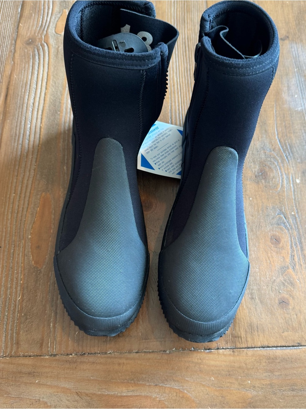 Deep See Scuba Dive Boots Neoprene Zip Hard Sole Black Size 13